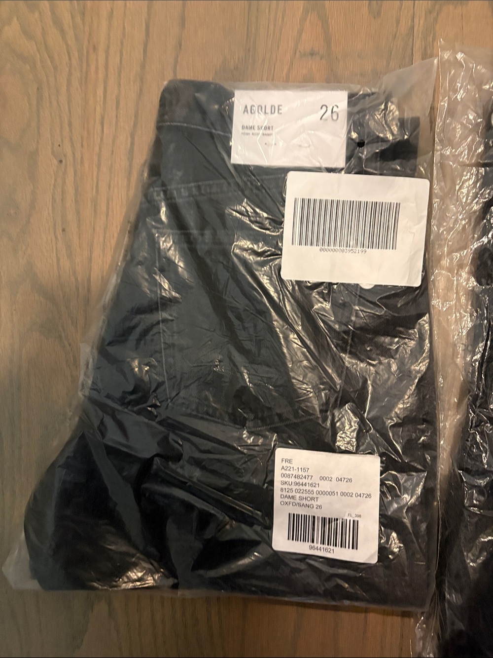 NWT Agolde Black Denim Shorts
